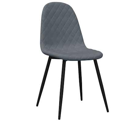 vidaXL Cadeiras de jantar 2 pcs veludo cinzento-escuro