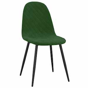 vidaXL Chaises &agrave; manger lot de 2 Vert fonc&eacute; Velours