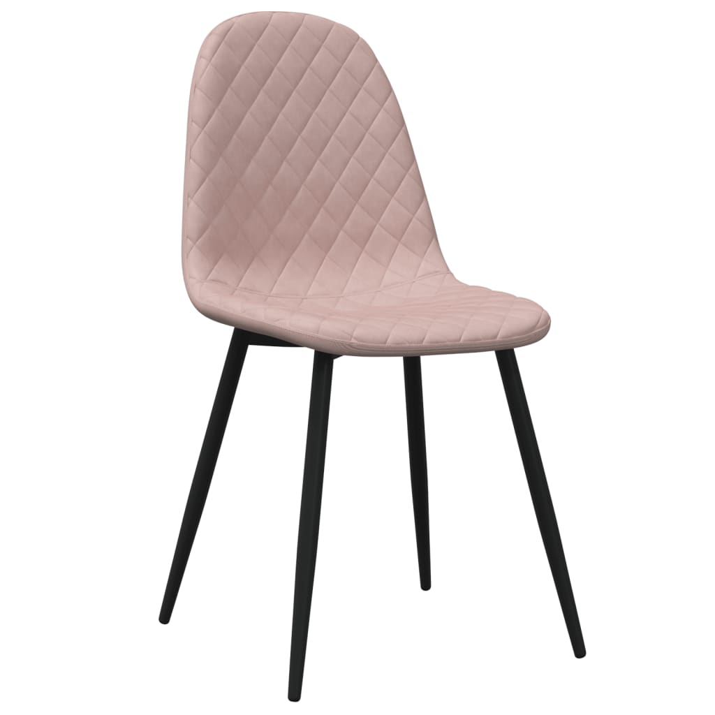 

vidaXL Eetkamerstoelen 2 st fluweel roze