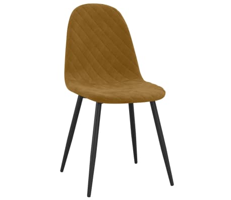 vidaXL Valgomojo kėdės, 2vnt., rudos spalvos, aksomas