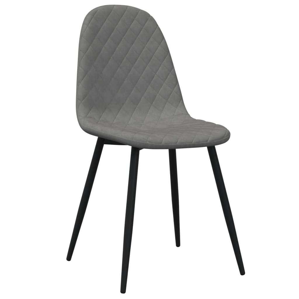 

vidaXL Eetkamerstoelen 4 st fluweel lichtgrijs