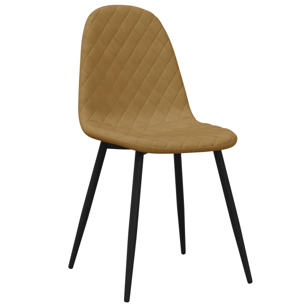 

vidaXL Eetkamerstoelen 4 st fluweel bruin