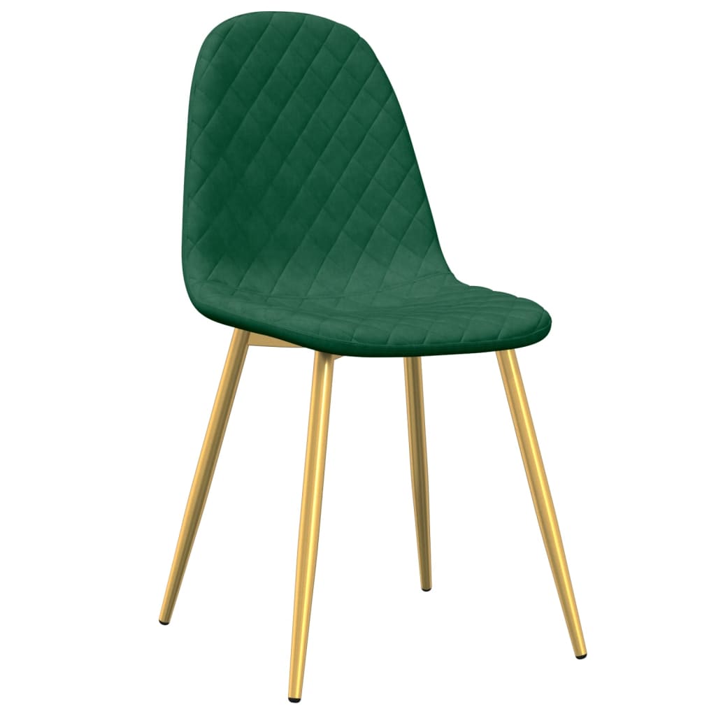 

vidaXL Eetkamerstoelen 2 st fluweel donkergroen