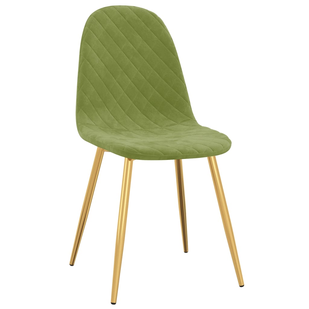 

vidaXL Eetkamerstoelen 2 st fluweel lichtgroen