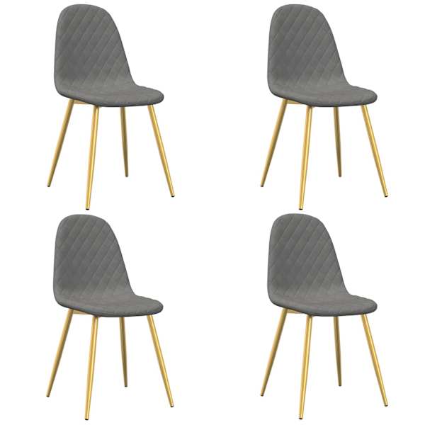 vidaXL s&ouml;&ouml;gitoolid 4 tk, helehall, samet