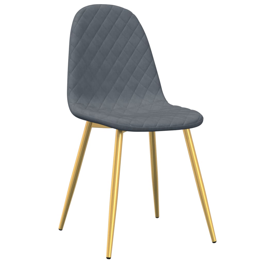 

vidaXL Eetkamerstoelen 4 st fluweel donkergrijs