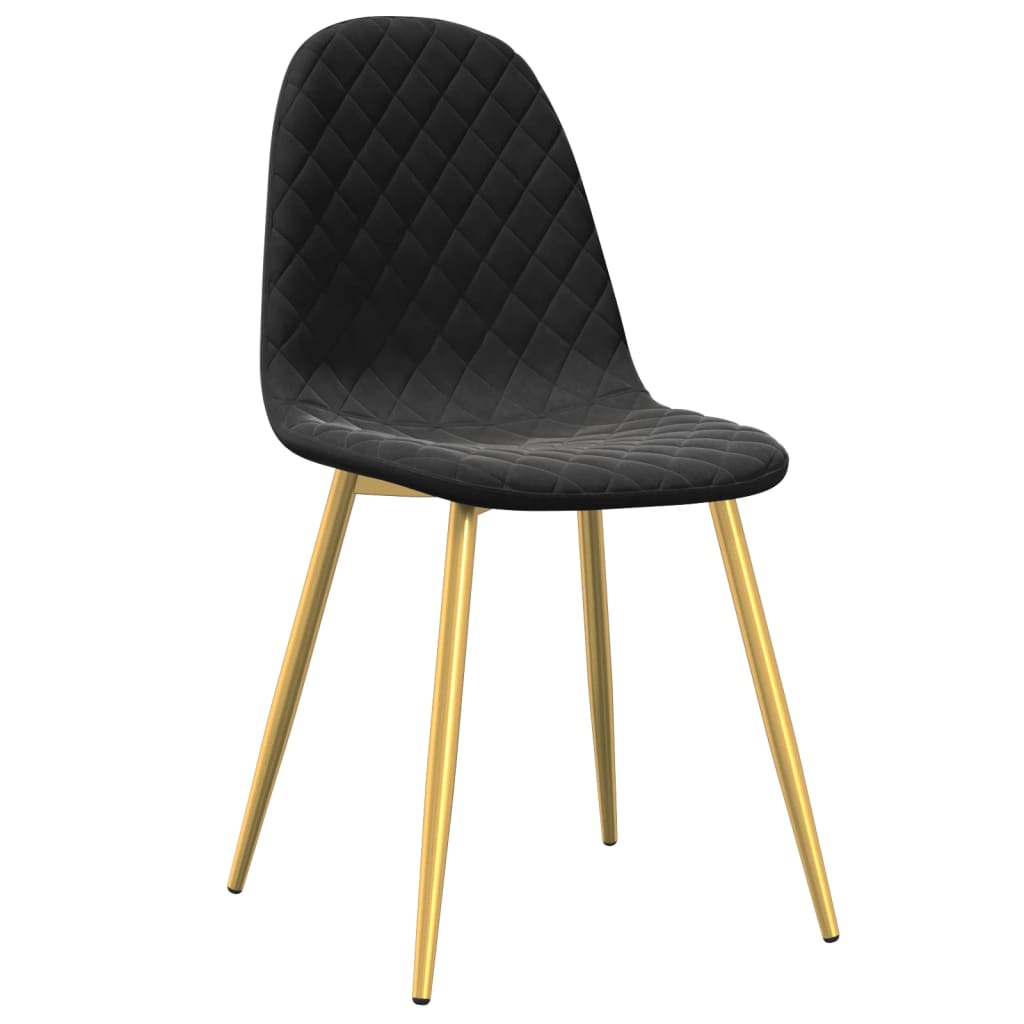 

vidaXL Eetkamerstoelen 4 st fluweel zwart