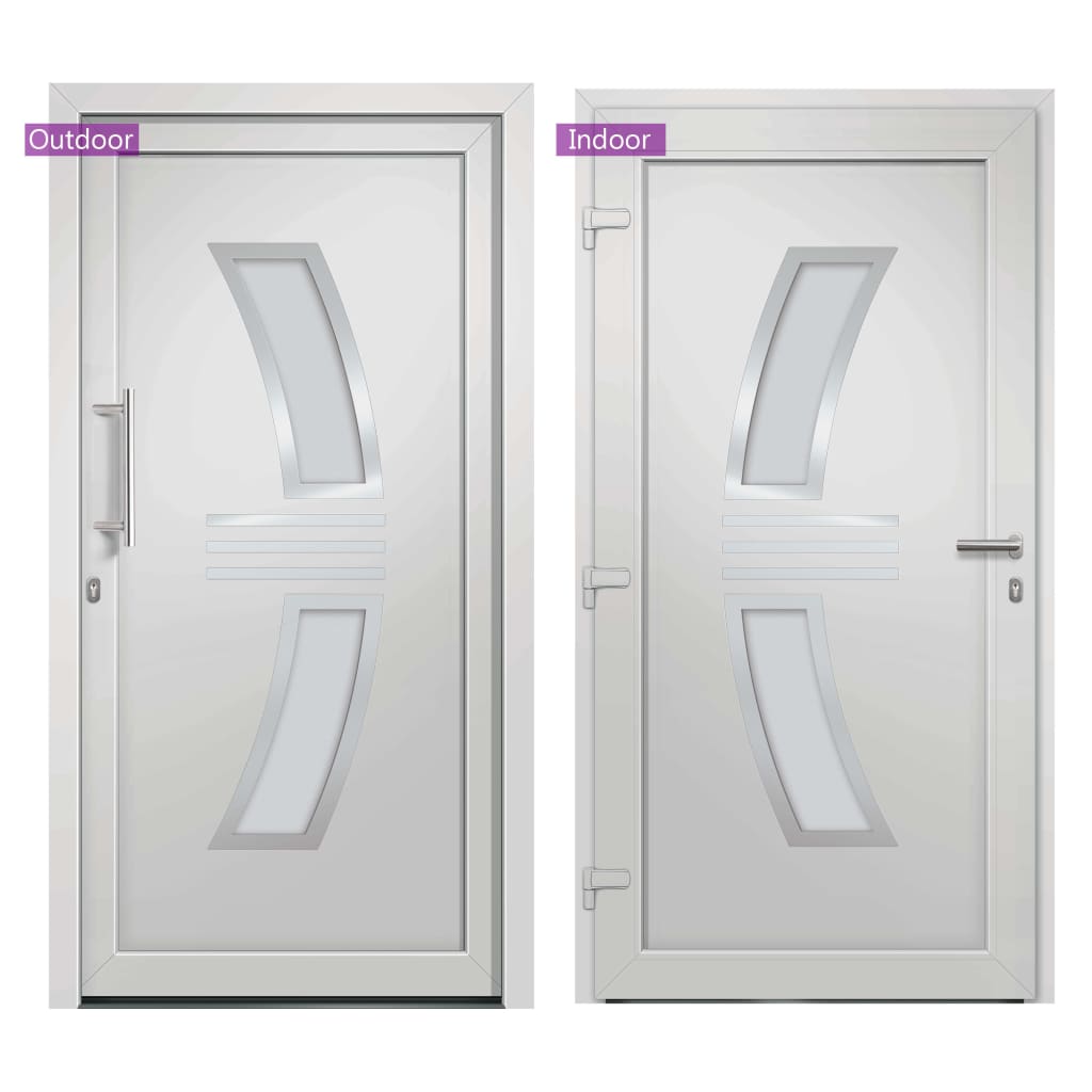 vidaXL Voordeur 108x208 cm wit afbeelding