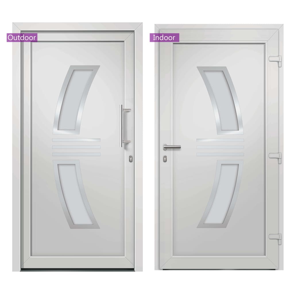 vidaXL Voordeur 98x208 cm wit afbeelding