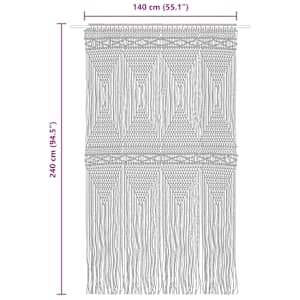 Macramé závěs 140 x 240 cm bavlna - obrázek 6