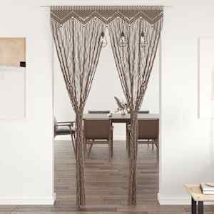 Zavesa makrame taupe 140x240 cm bombaž
