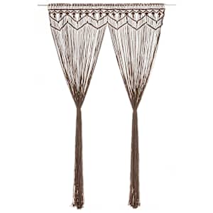 Zavesa makrame taupe 140x240 cm bombaž