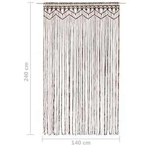 Macramé závěs taupe 140 x 240 cm bavlna - obrázek 5