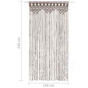 Macramé závěs taupe 140 x 240 cm bavlna - obrázek 5