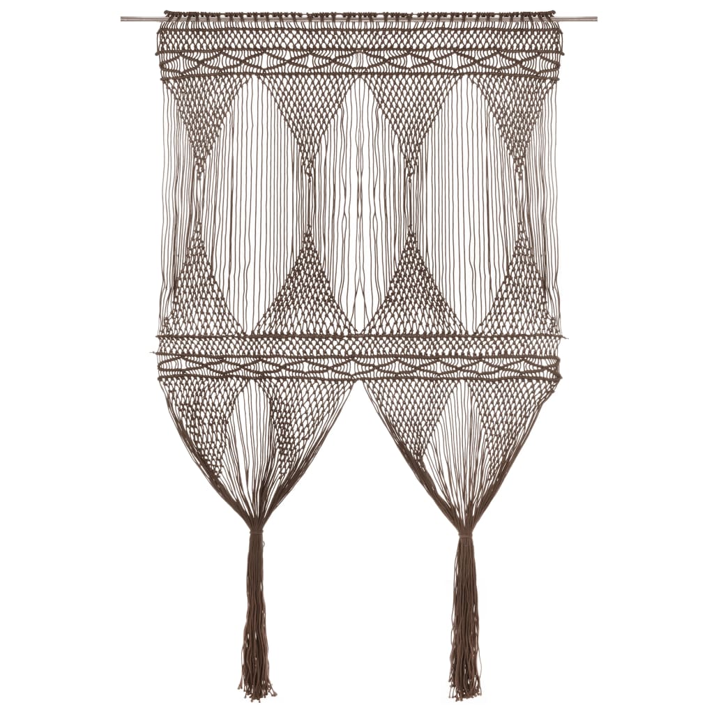 vidaXL Macramé závěs taupe 140 x 240 cm bavlna