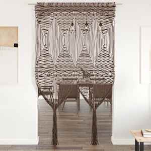 Zavesa makrame taupe 140x240 cm bombaž