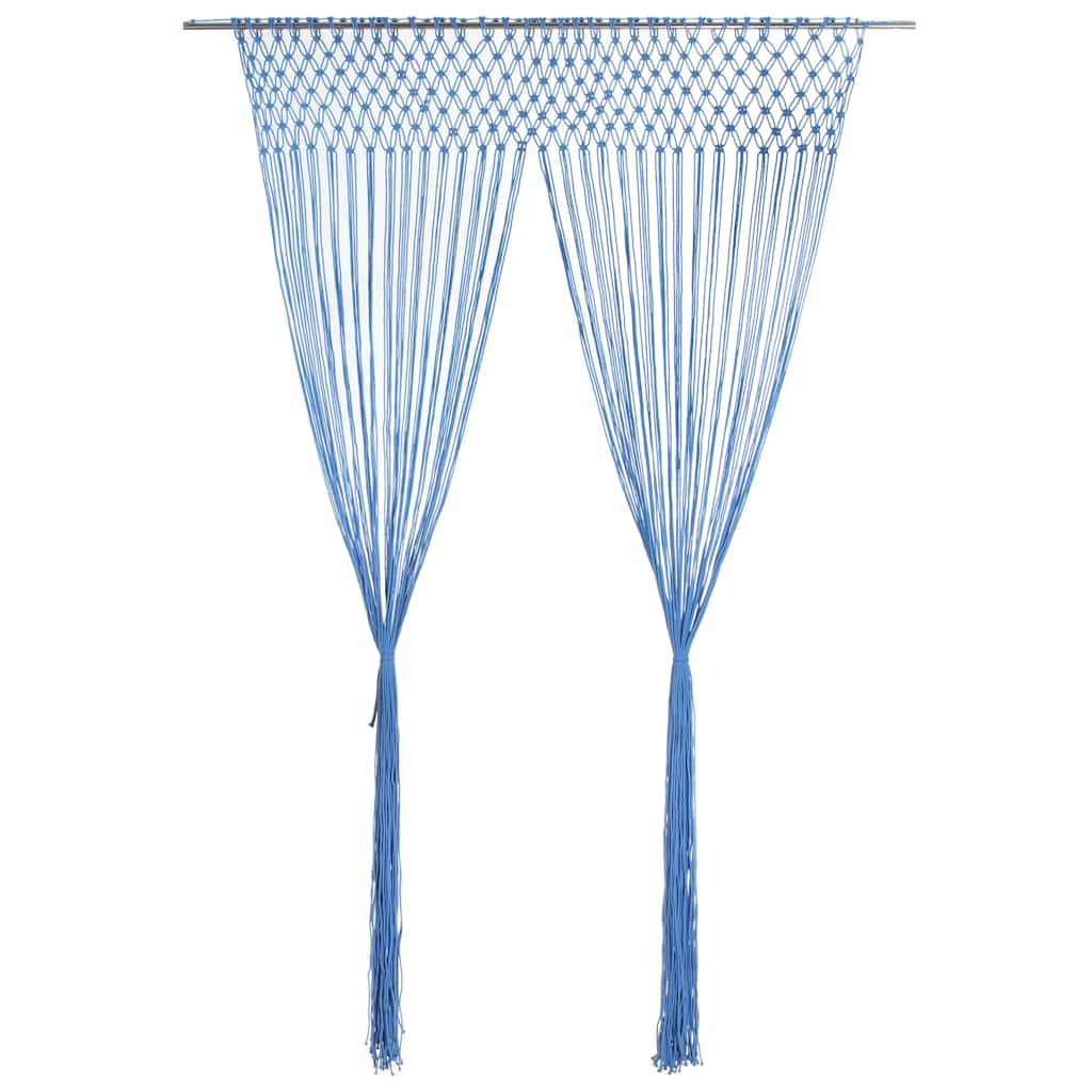 vidaXL Macramé závěs modrý 140 x 240 cm bavlna
