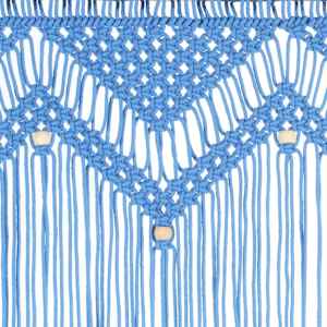 Macramé závěs modrý 140 x 240 cm bavlna - obrázek 5
