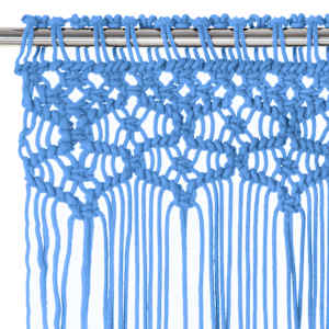 Macramé závěs modrý 140 x 240 cm bavlna - obrázek 3