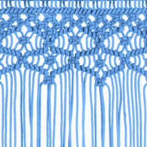 Macramé závěs modrý 140 x 240 cm bavlna - obrázek 4