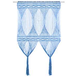 Macramé závěs modrý 140 x 240 cm bavlna - obrázek 1