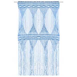 Macramé závěs modrý 140 x 240 cm bavlna - obrázek 2