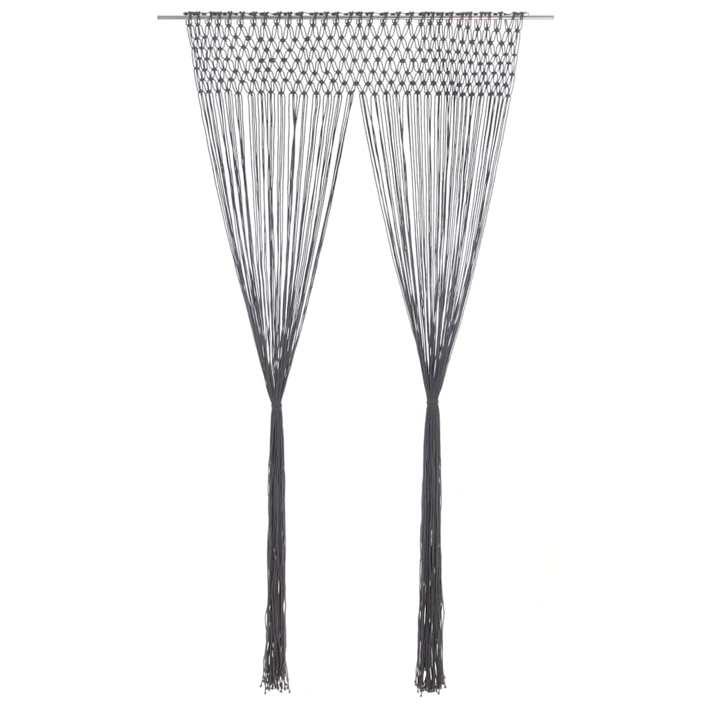 vidaXL Macramé závěs antracitový 140 x 240 cm bavlna
