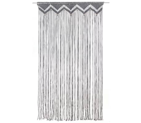 vidaXL Macrame Curtain Anthracite 140x240 cm Cotton