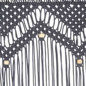 Macramé závěs antracitový 140 x 240 cm bavlna - obrázek 5