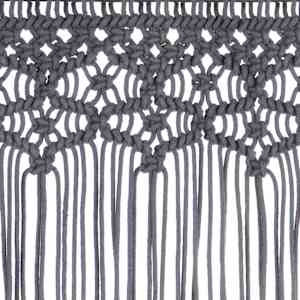 Macramé závěs antracitový 140 x 240 cm bavlna - obrázek 4