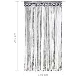 Macramé závěs antracitový 140 x 240 cm bavlna - obrázek 5