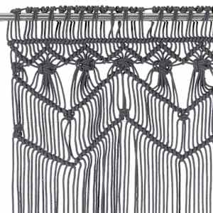 Macramé závěs antracitový 140 x 240 cm bavlna - obrázek 3