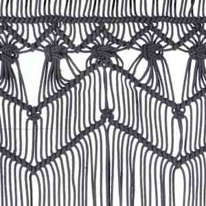 Macramé závěs antracitový 140 x 240 cm bavlna - obrázek 4