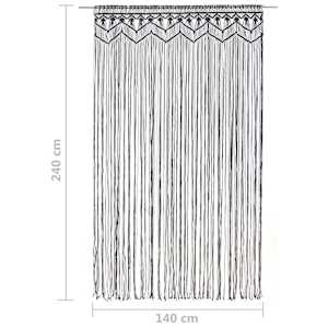 Macramé závěs antracitový 140 x 240 cm bavlna - obrázek 5