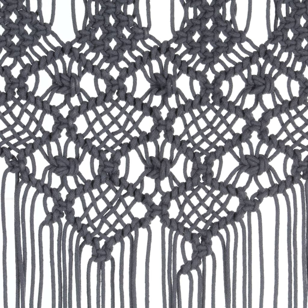  Záclona macrame antracitová 140x240 cm bavlna