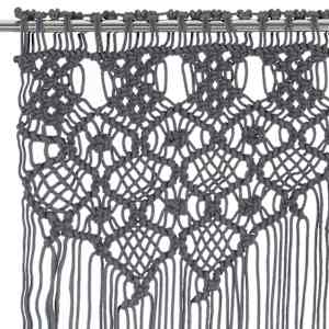 Macramé závěs antracitový 140 x 240 cm bavlna - obrázek 3