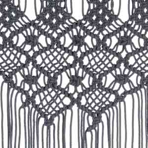 Macramé závěs antracitový 140 x 240 cm bavlna - obrázek 4