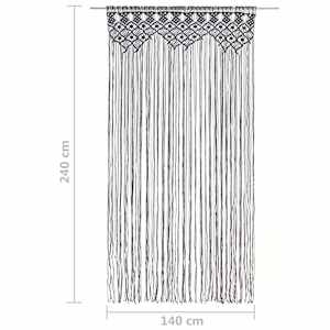 Macramé závěs antracitový 140 x 240 cm bavlna - obrázek 5