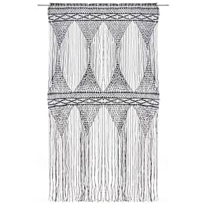 Macramé závěs antracitový 140 x 240 cm bavlna - obrázek 3
