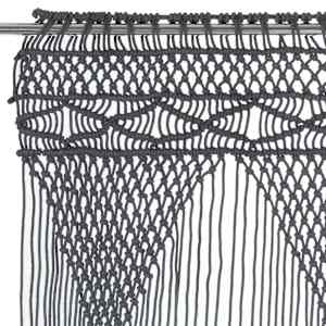 Macramé závěs antracitový 140 x 240 cm bavlna - obrázek 4