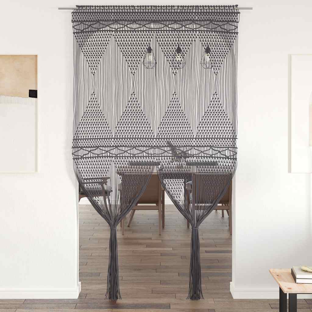 makrameekardin, antratsiithall, 140 x 240 cm puuvill