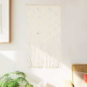 Nástěnný závěs macramé 40 x 80 cm bavlna