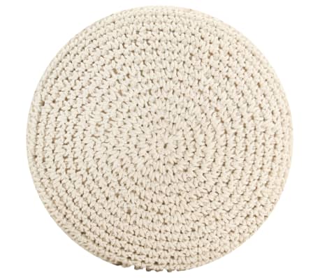 vidaXL Puf de macramé hecho a mano algodón 45x30 cm