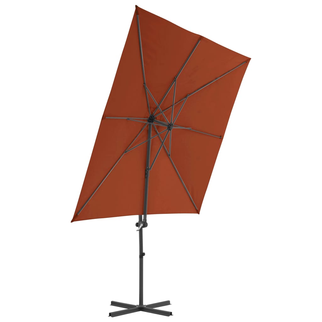 Thumbnail - vidaXL Ampelschirm mit Stahl-Mast 250x250 cm Terrakotta