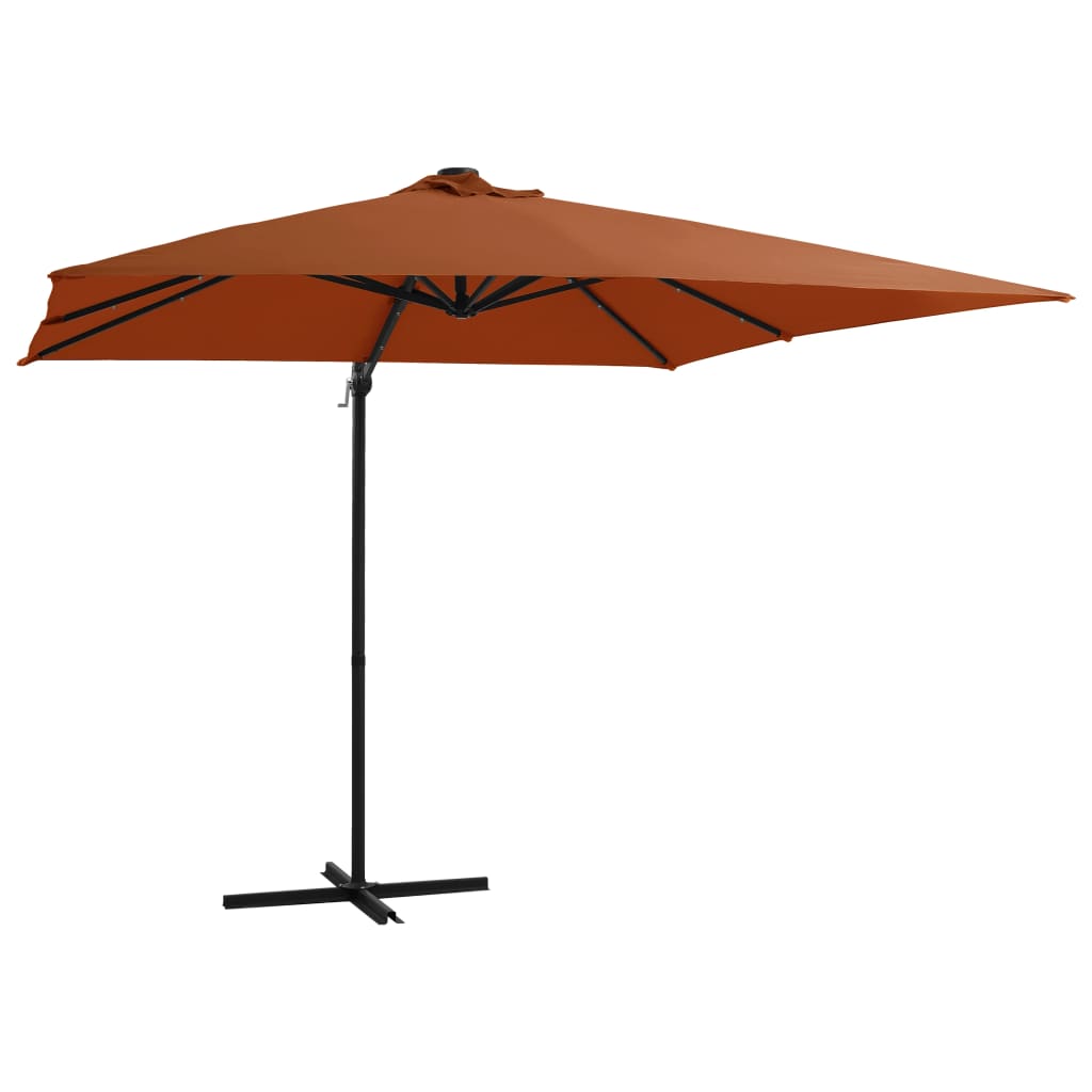 Parasol ogrodowy z oświetleniem LED, 250x250x247 cm