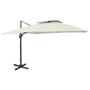 vidaXL konsoolvarjuga aia p&auml;ikesevari topelt &uuml;laosaga 300 x 300 cm, liivakarva