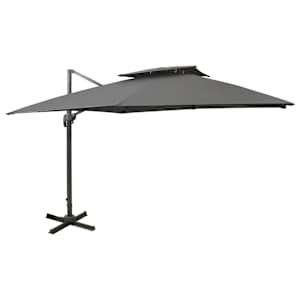 vidaXL konsooldisainiga p&auml;ikesevari topelt katus 300x300 cm antratsiit