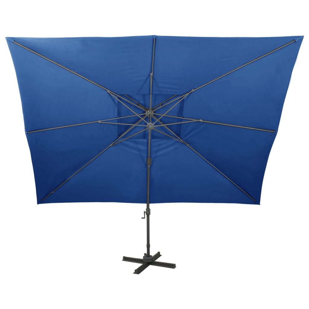 Parasol de Jardin en Porte-à-faux achats avec Double Toit Pare-soleil Taupe vidaXL