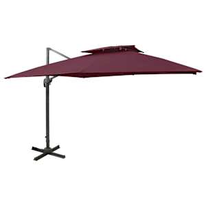 vidaXL konsooldisainiga p&auml;ikesevari, topelt &uuml;laosa 300x300 cm bordoo