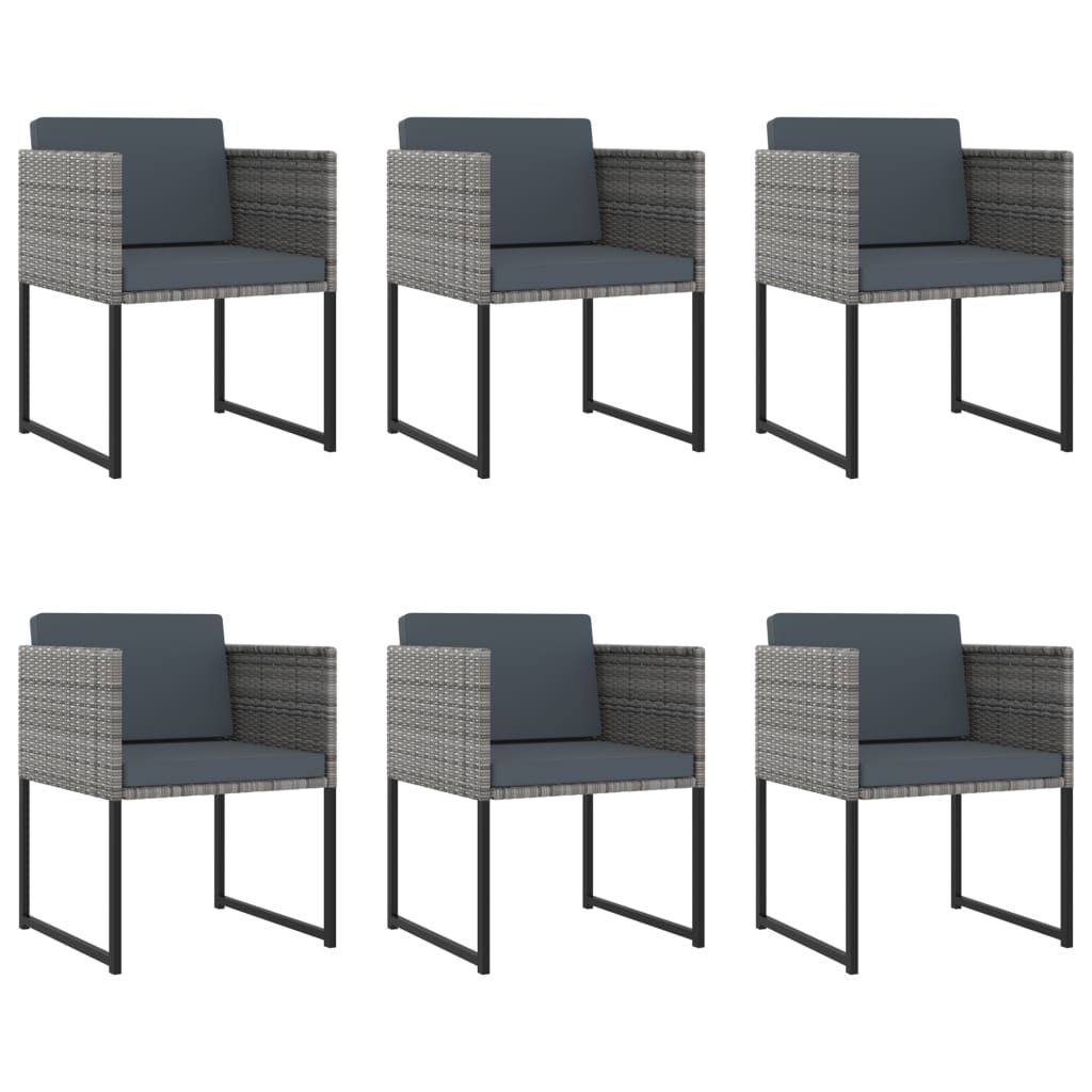 

vidaXL 11-delige Tuinset met kussens poly rattan grijs